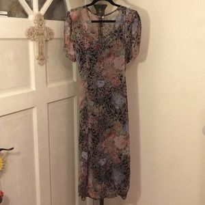 Beautiful Sheer Vintage Floral Dress